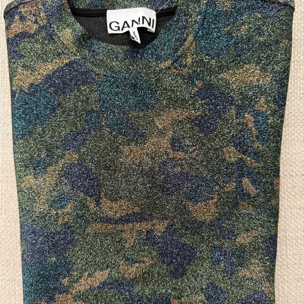 Ganni printed crew neck tee - Picture 2 of 7